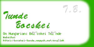 tunde bocskei business card